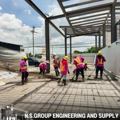 ก่อสร้างปั๊มน้ำมันพร้อมอาคารร้านค้า